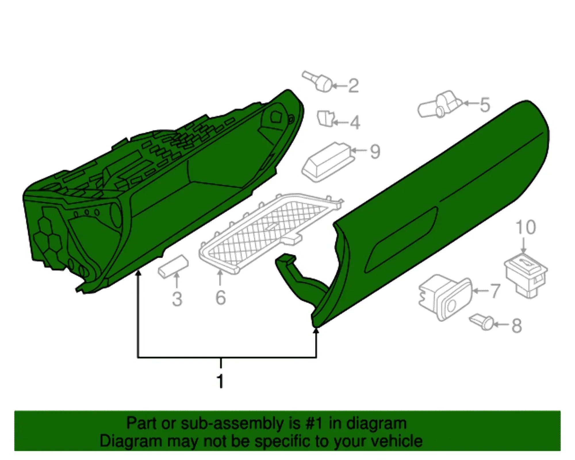 New Genuine BMW Glove Box (2012-2019) OE 51169239346
