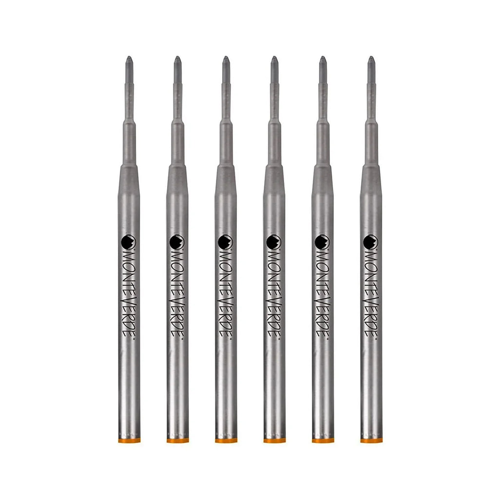 Monteverde Medium Ballpoint Refill For Montblanc Ballpoint Pens 6/Pack Brown M133BN