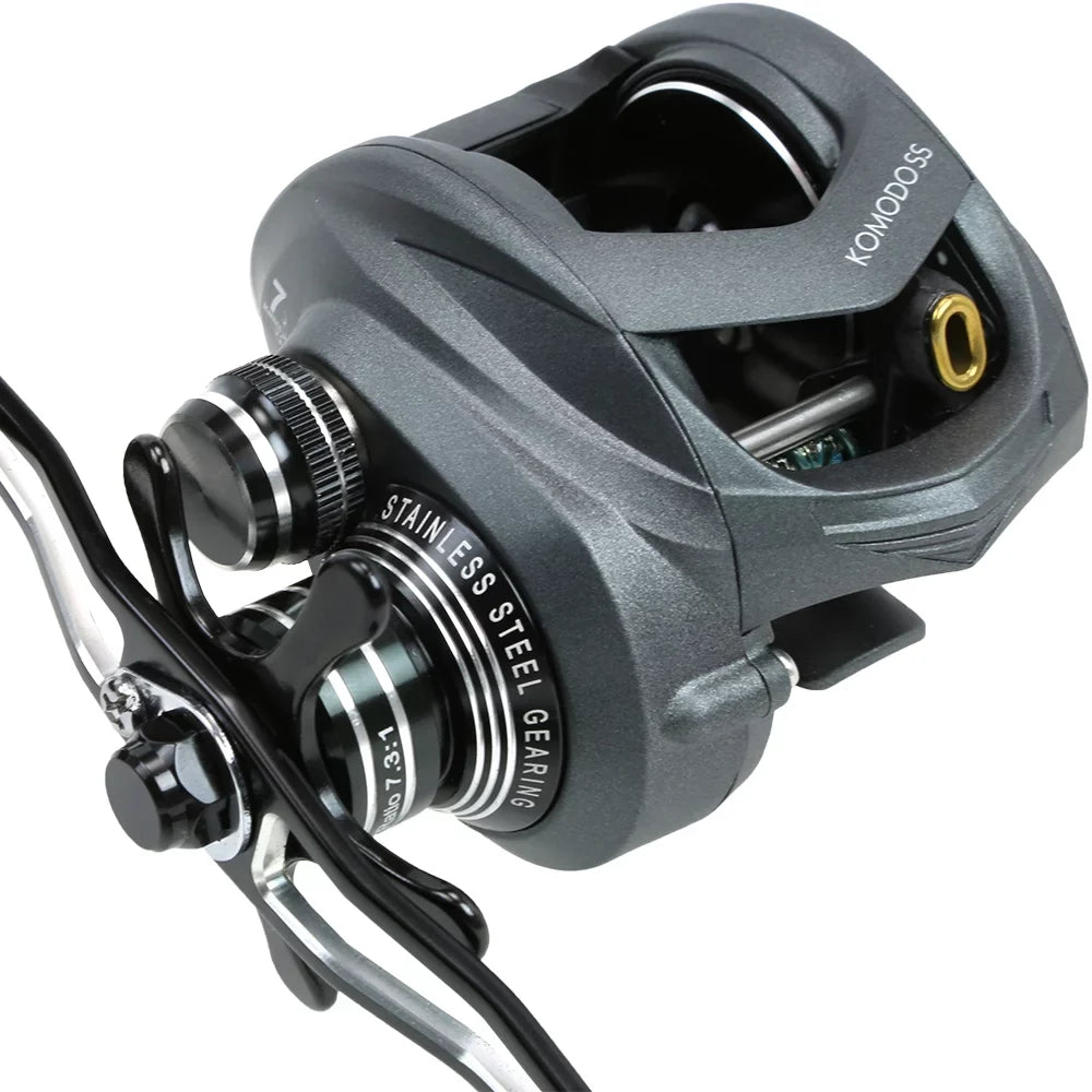 Okuma Komodo SizeSize 200-Sizeize Left Handed 7.3:1 Ratio Lowprofile Baitcast Fishing Reel