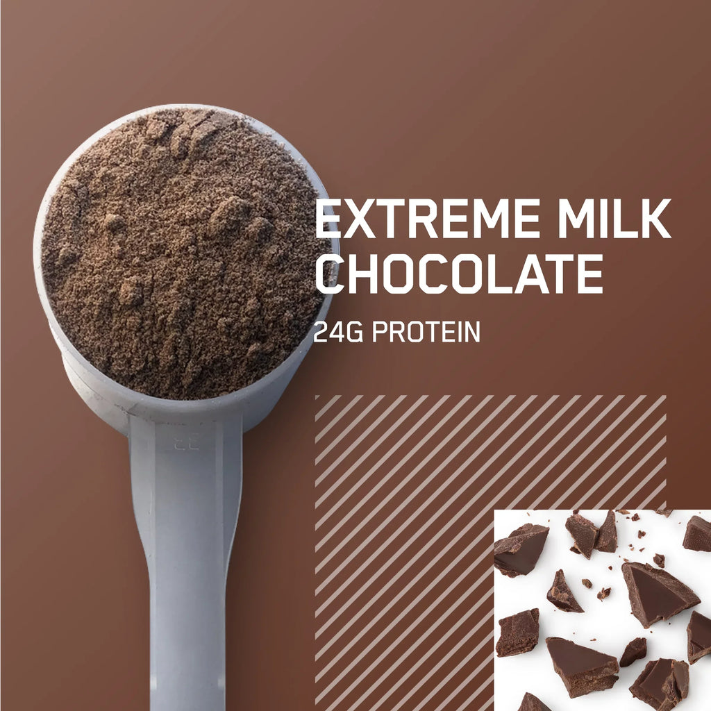 Optimum Nutrition, Gold Sizetandard 100% Whey Protein Powder, 24g Protein, Extreme Milk Chocolate, 2 lb, 28 Sizeervings