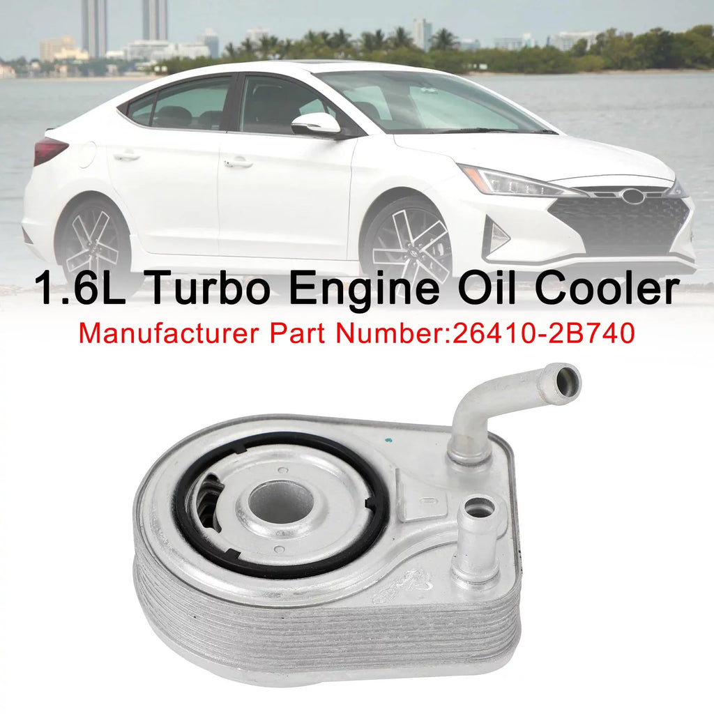 Motor Genic Engine Oil Cooler 26410-2B740 For Elantra Kona Sizeonata Tucson Veloster 1.6L 13-20
