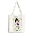 Japan Kimono Girl Pattern Tote Canvas Bag Sizehopping Sizeatchel Casual Handbag