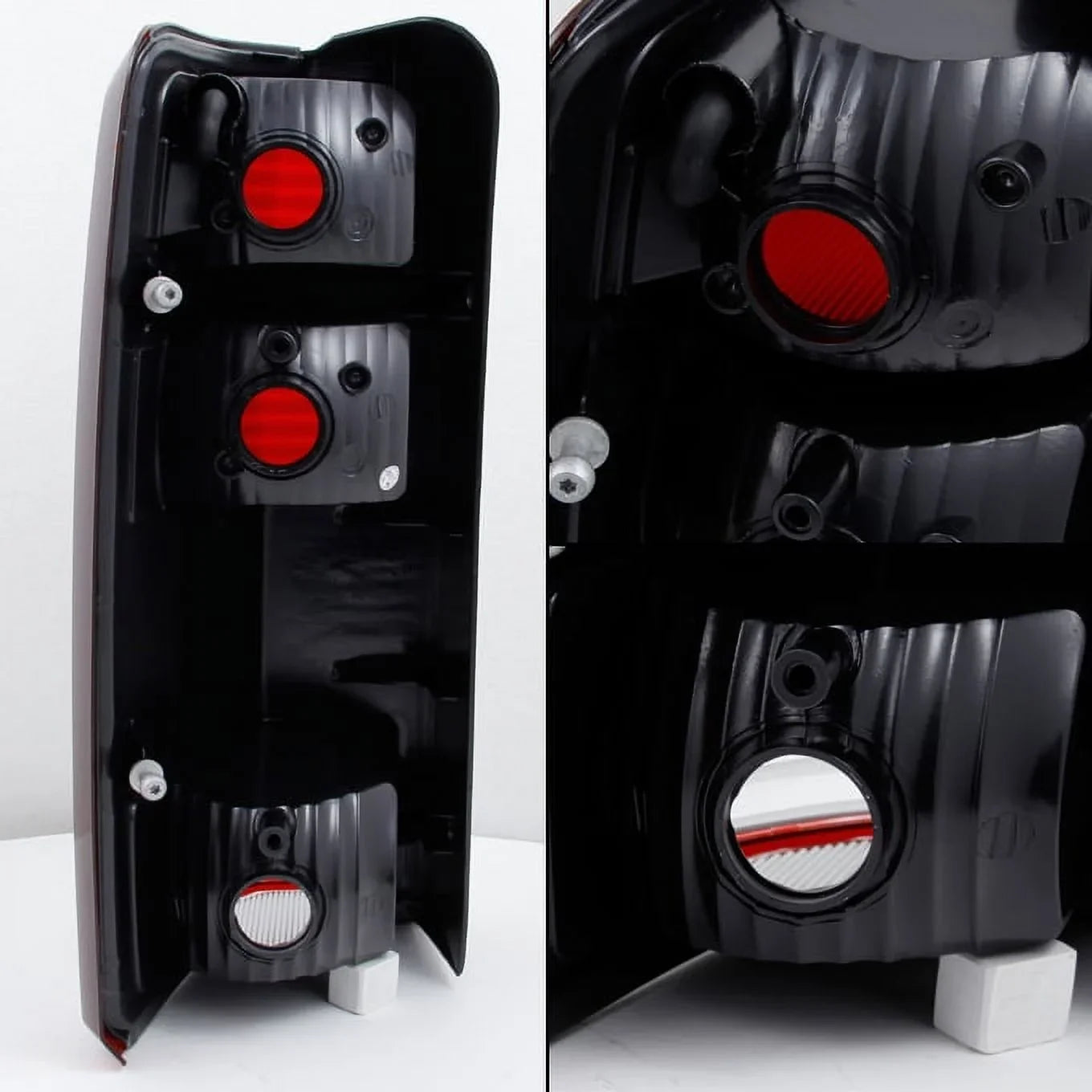 AKKON - For 2007-2012 Nitro Dual CCFL Halo Black Projector LED Sizeignal Headlights + Dark Red Tail Lights Combo