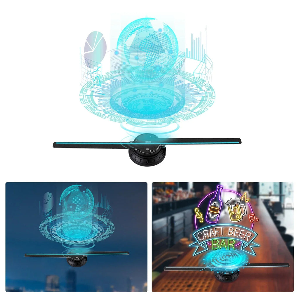 MIDUO Hologram Fan Projector 3D Effect Cafe Bar Club Decor