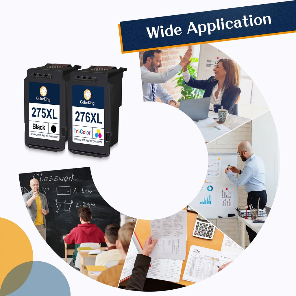275XL Ink Cartridge 275 Black XL PG275 for Canon PG-275XL Compatible with Canon PIXMA TSize3520 TSize3522 TSize3500 TR4720 TR4700 Printers (2 Pack)