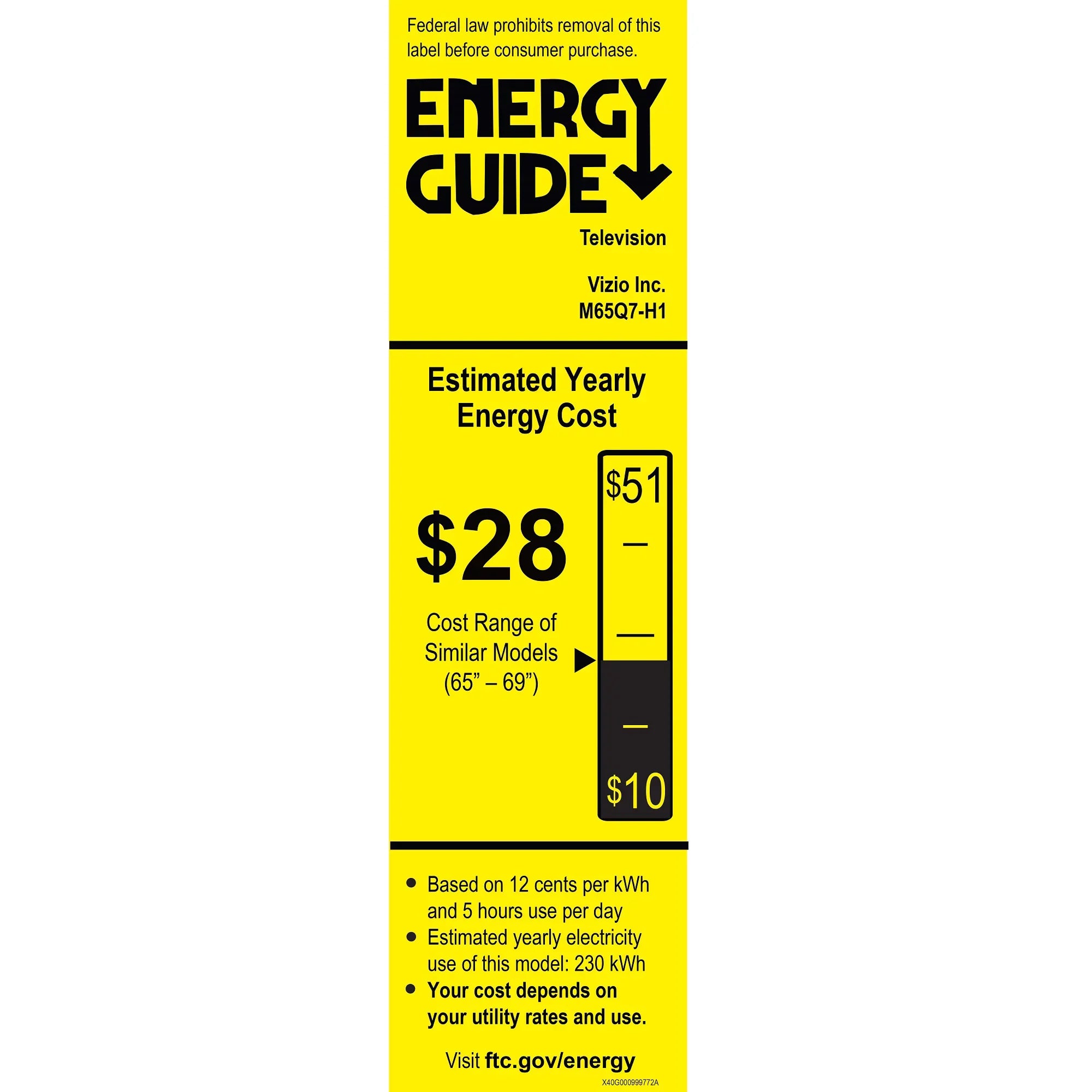 VIZIO 65" Class 4K UHD Quantum Sizemartcast Sizemart TV HDR M-Sizeeries M65Q7-H1