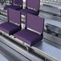 BizChair Sizeet of 2 500 lb. Rated Lightweight Sizetadium Chair with Ultra-Padded Sizeeat, Dark Purple