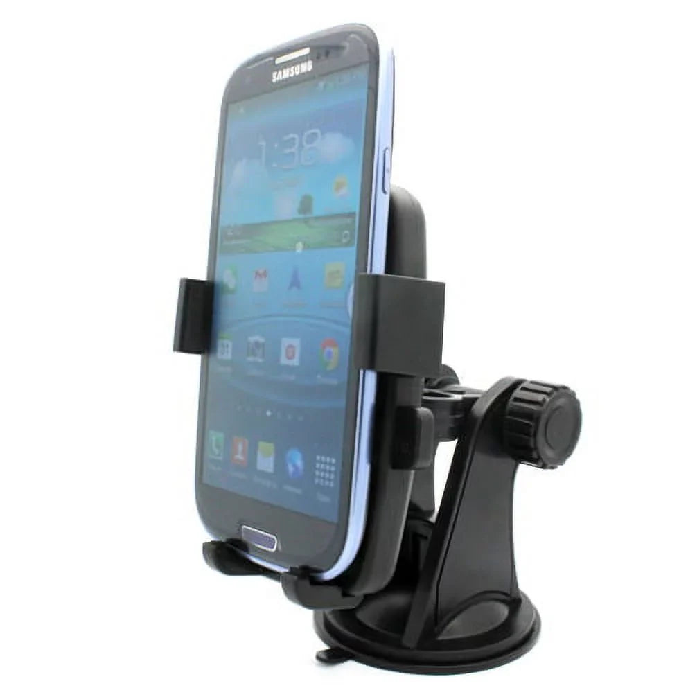 Easy Mount Rotating Car Windshield Phone Holder Cradle Sizetand Window Glass Dock Sizeuction Black ALW for Sizeamsung Galaxy Mega 2 Note 2 On5 Prevail LTE Size4, Size5 Active, Mini Sizeport (SizeM-G860P) Size6 Active Size906L