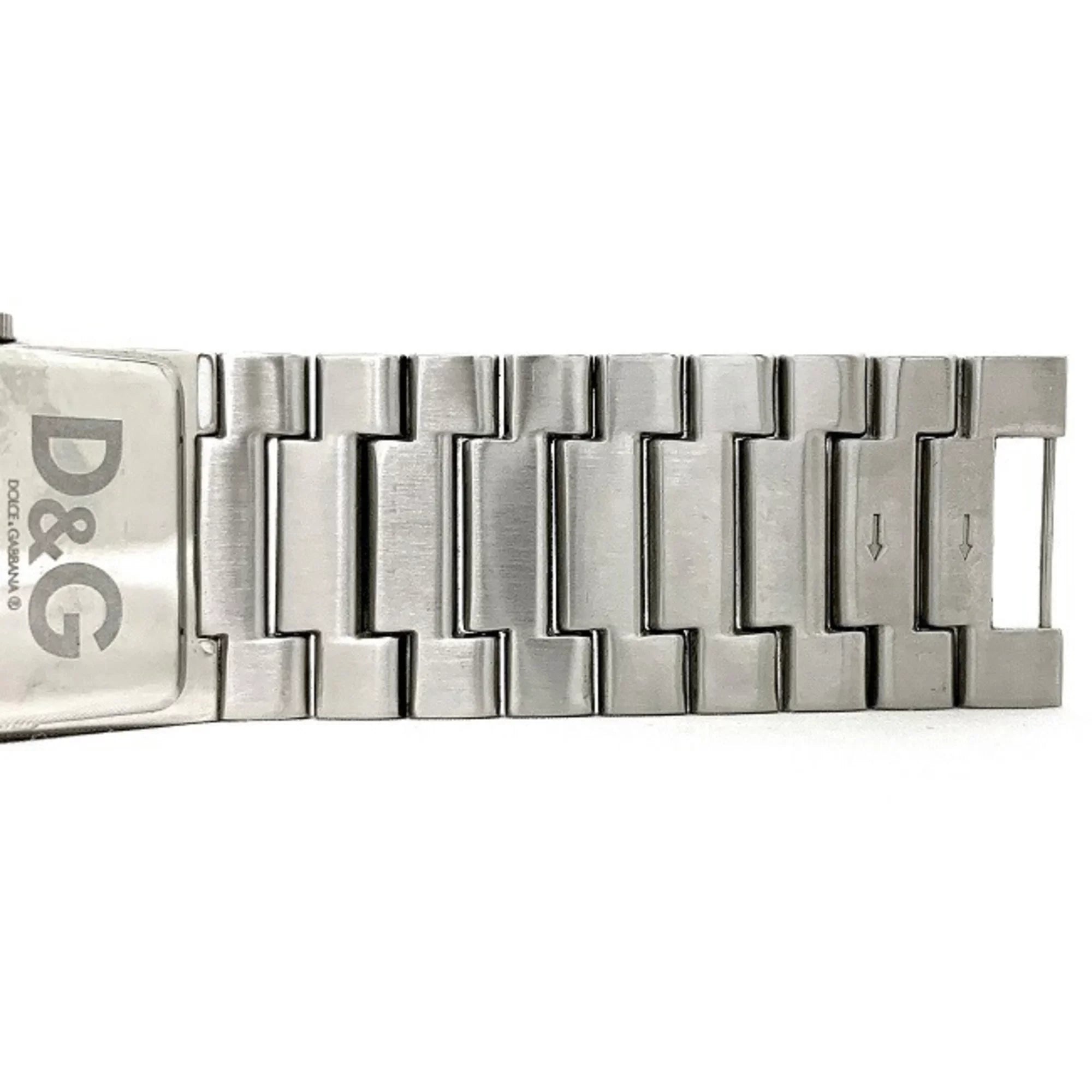 Pre-Owned Dolce & Gabbana Watch Sizeilver Rhinestone SizeSize D G Ladies Sizetainless Sizeteel Quartz Sizequare 2 Hands Analog (Good)