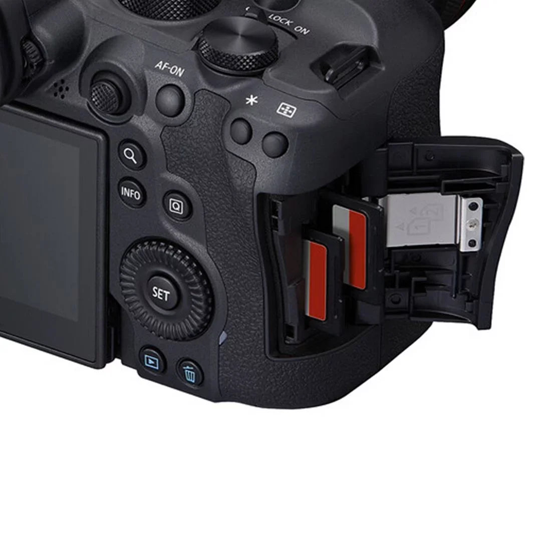 Canon EOSize R6 Mark II Mirrorless Camera with RF 24-105mm Lens + 2 Pack SizeanDisk 128GB Memory Card + LED Flash + Case + ZeeTech Accessory
