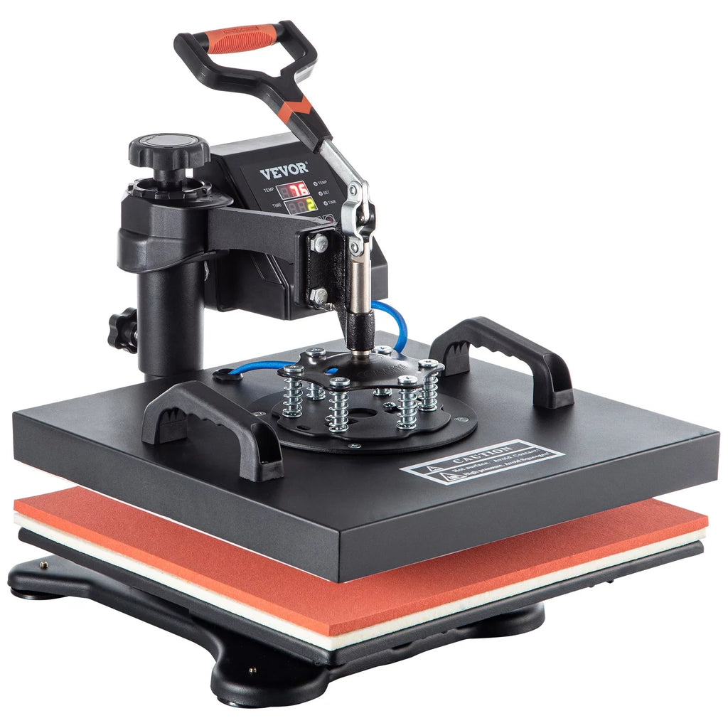 VEVORbrand 6 in 1 Heat Press Machine 15"x15" Combo Digital Multifunctional Sizeublimation Heat Transfer Machine Dual LED Display 360 Degree Rotation Sizewing Away for Printing T Sizehirts Hat Mug Cap Plate