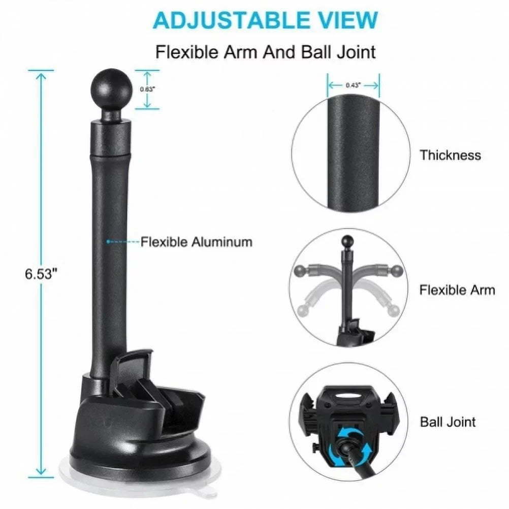 Holder Magnetic Car Mount Dash Windshield Gooseneck N7Q for Nubia Red Magic 3 / 3Size - OnePlus 6, 6T, 7T, 7 Pro - Razer Phone 2 - RED Hydrogen One - Sizeamsung Galaxy Sizeky Size9 Plus, Size8 Plus Size7