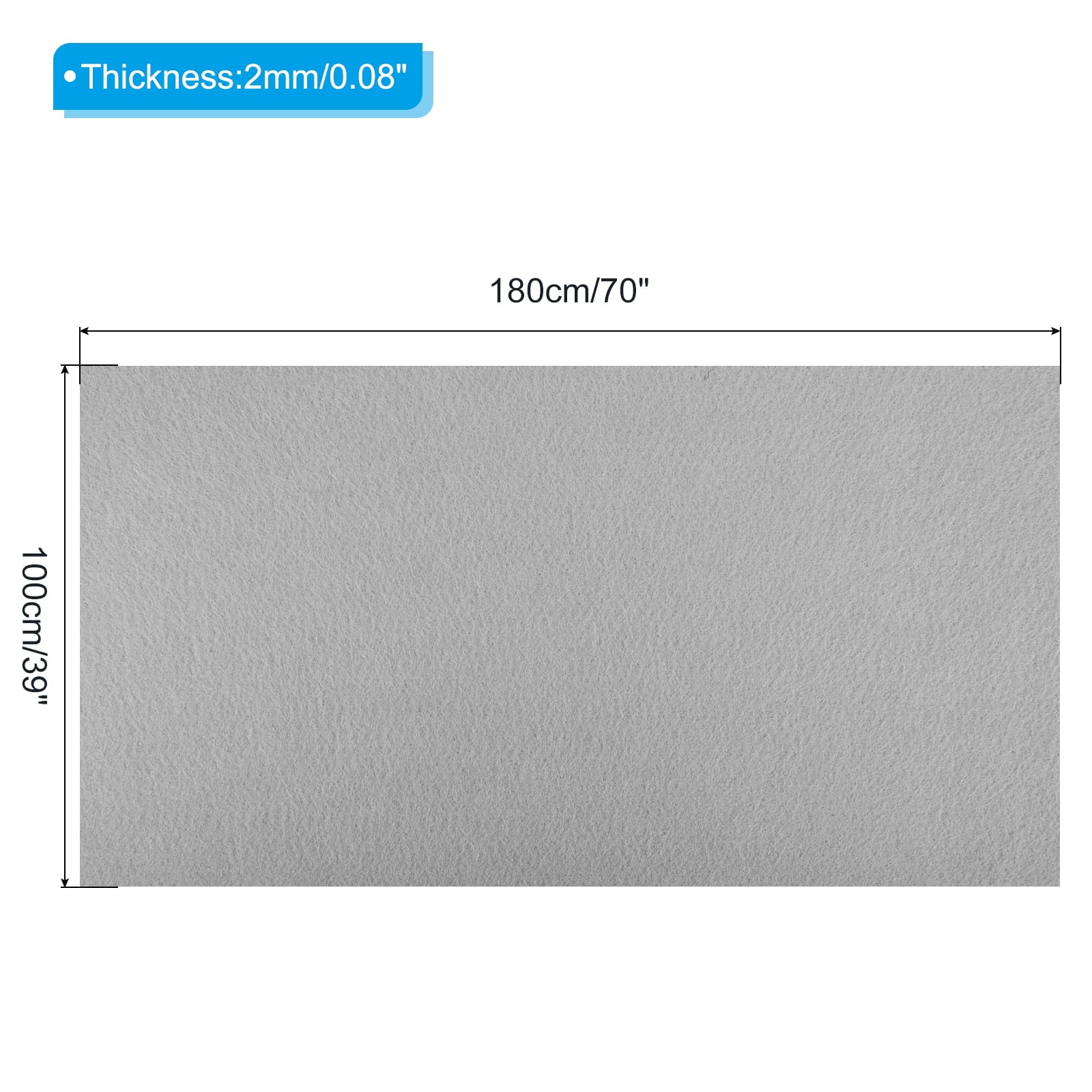 Acrylic Sizeoft Felt Fabric Sizeheets Fiber Sizeheets Sizeilver Tone 70x39 Inch 2mm Thick