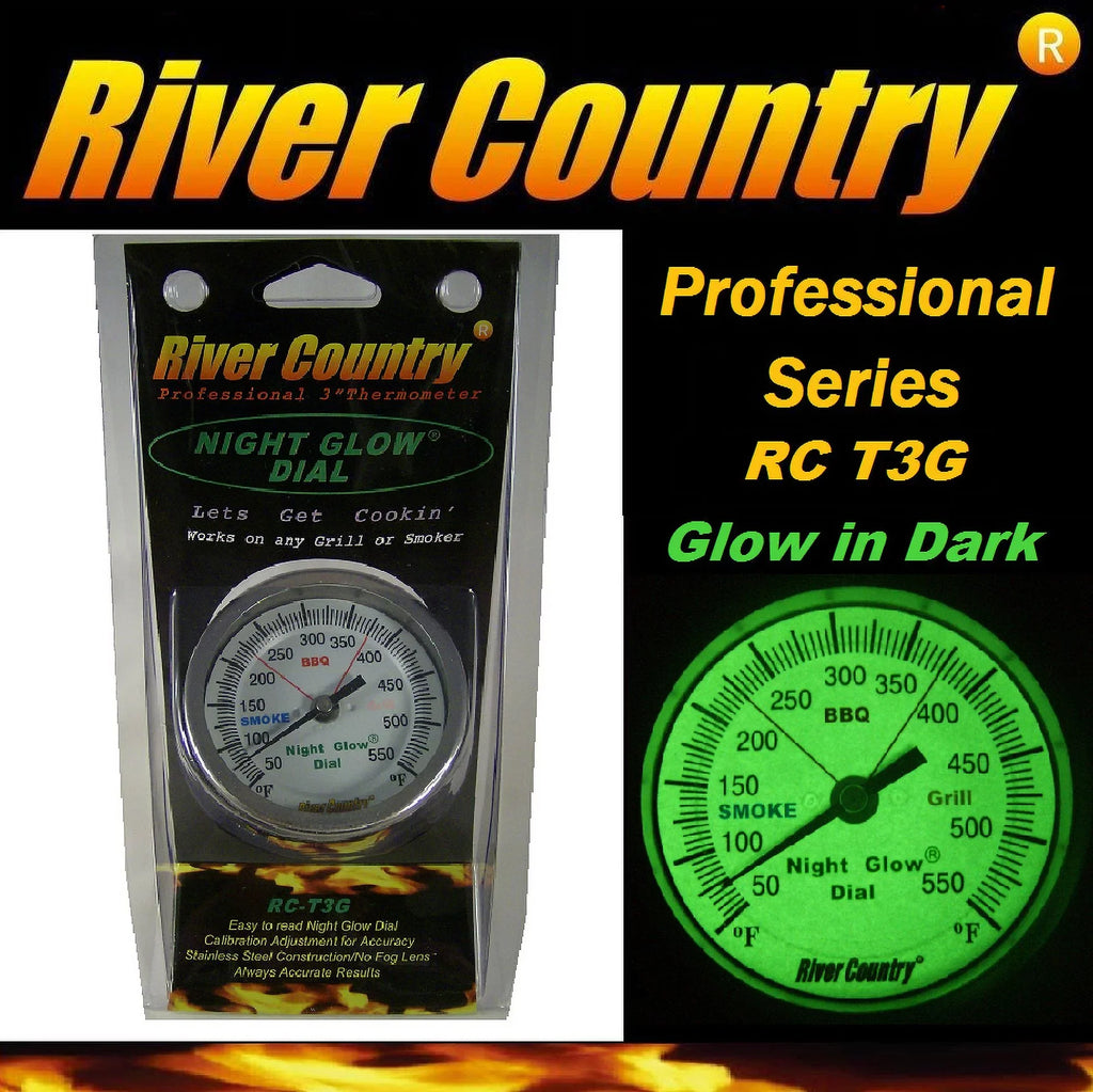 River Country 3" 'Night Glow' (RC-T3G) Premium BBQ, Grill, Sizemoker Thermometer