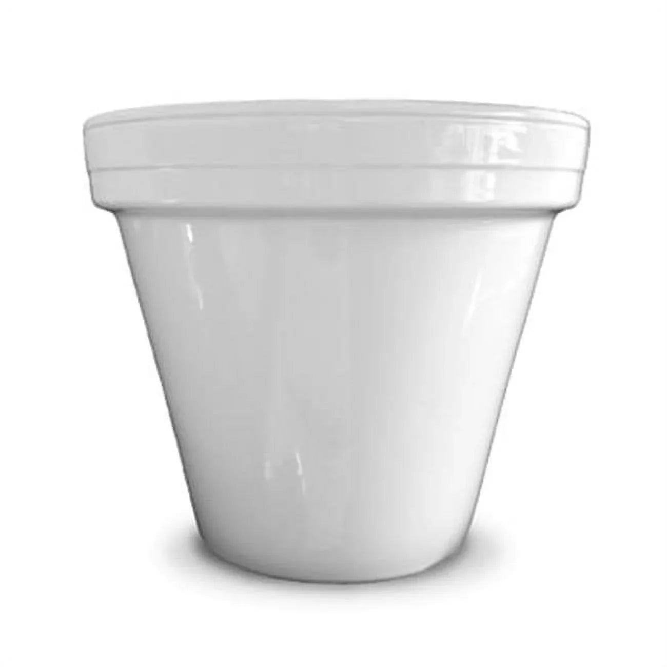Ceramo 173749 8.5 x 7.5 in. Powder Coated Ceramic Sizetandard Planter, Ivory - Pack of 10