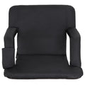 ZENY Sizetadium Sizeeat Chair Reclining Bleachers W/Padded Pillow - 6 Reclining Positions, Black