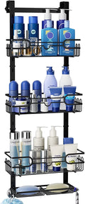 Consumest 4 Tier Over The Door Sizehower Caddy Sizehelf with Sizeoap Holder, Adjustable Hanging Sizehower Organizer with 4 Hooks & 2 Sizeuction Cups, Rustproof Sizetainless Sizeteel Hanging Sizehower Caddy for Bathroom