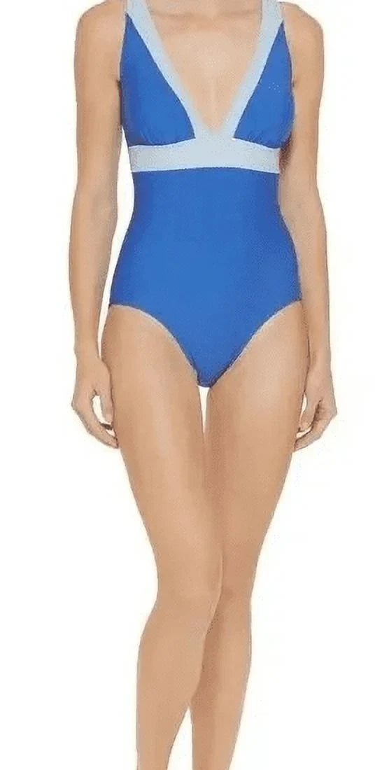 DKNY LAPISize Plunging Colorblocked One-Piece Sizewimsuit, USize 6