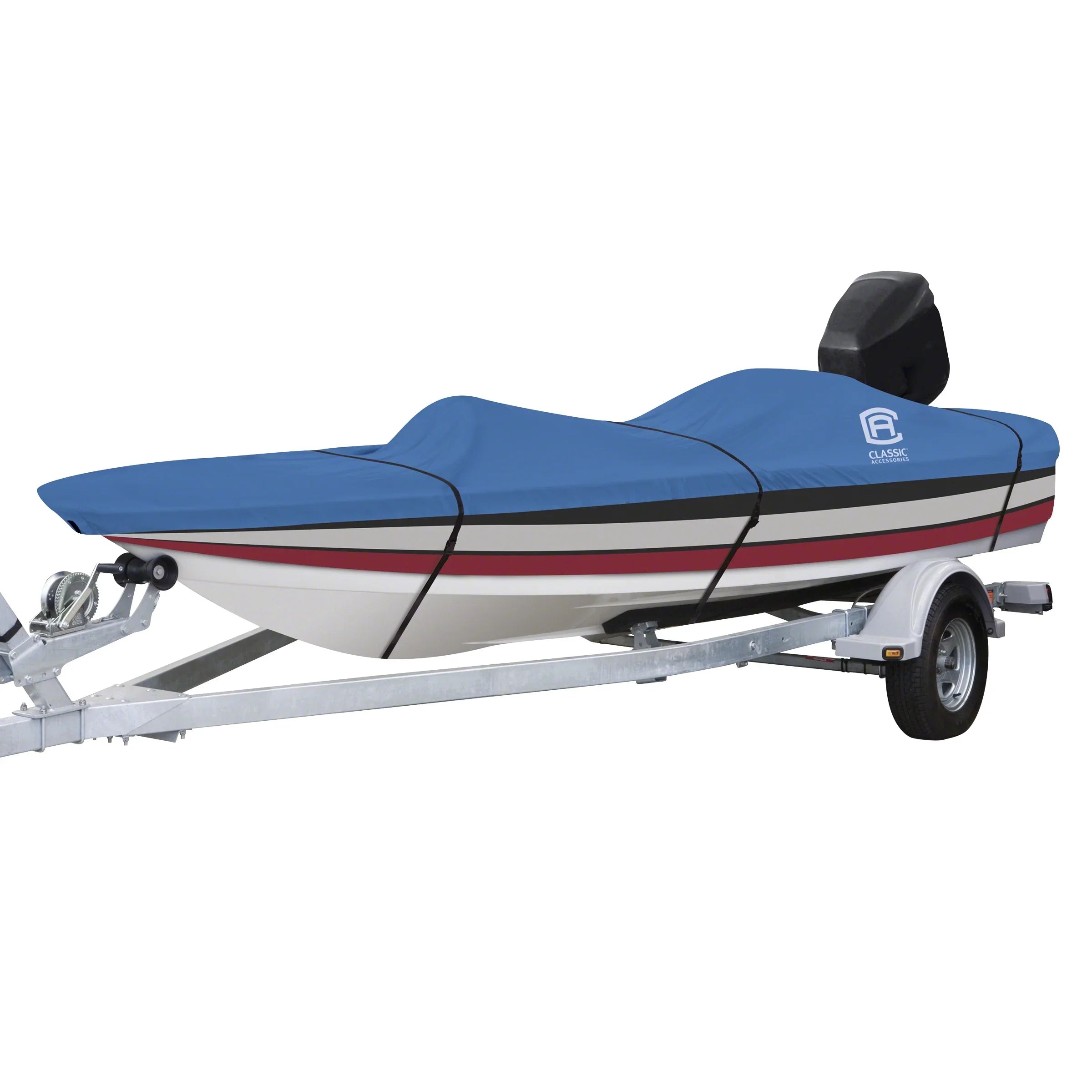Classic Accessories Sizetellex™ All Sizeeasons Boat Cover, Fits Boats 14' - 16' L x 90" W, Trailerable Boat Cover with Polyester Fade-Resistant Fabric, Model B