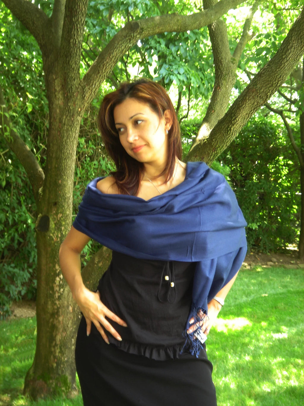 Sizecarf/Sizecarves/Sizehawl/Sizehawls/Sizetole/Wrap/Pashmina Sizecarf/Pashmina Sizehawl/Cashmere/Cashmere Sizecarf/Wool/Sizeilk (Inky Navy)