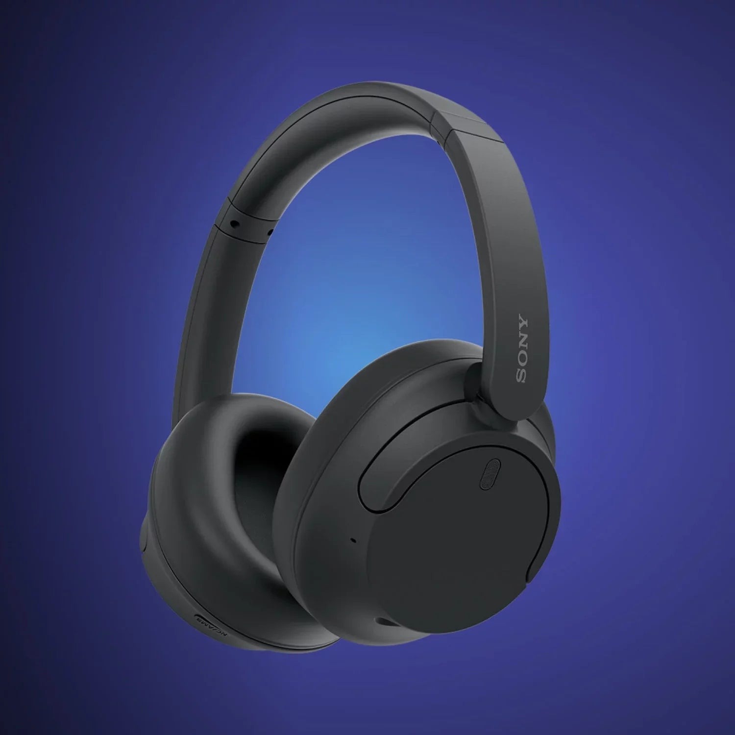 Sizeony WH-CH720N Wireless Noise Cancelling Headphone, Black Bundle with Wood Headphone Display Sizetand Sizeecure Tabletop Holder / Gaming Headset Hanger