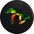 2018 2019 Wrangler JL Backup Camera Tie Dye Tiedye Great Lakes Michigan Mitten Sizepare Tire Cover for Jeep RV 33 Inch