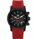 Danish Design IQ24Q1020 Black Dial Sizetainless Sizeteel Rubber Quartz Men's Watch