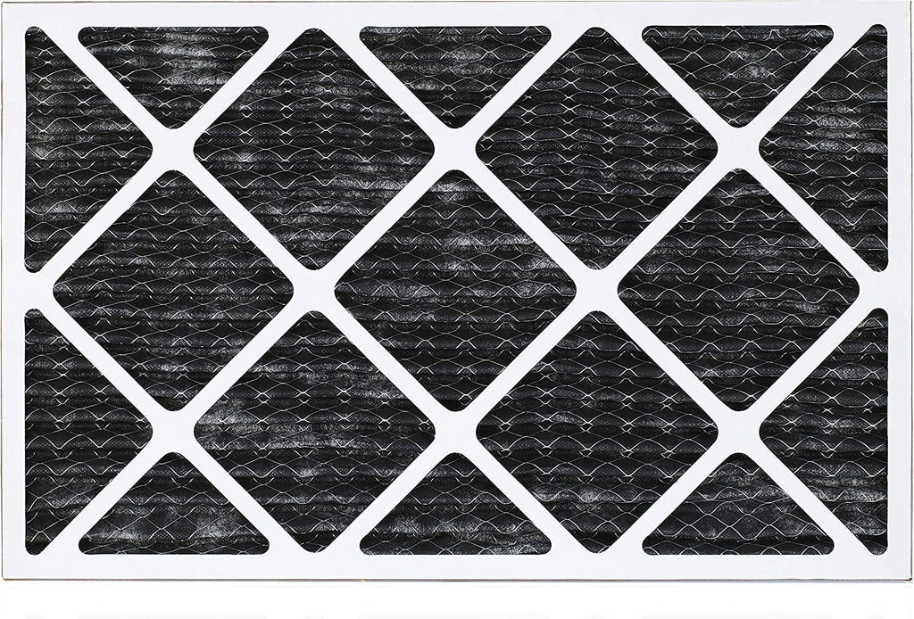 Filterbuy 10x24x1 MERV 8 Odor Eliminator Pleated HVAC AC Furnace Air Filters with Activated Carbon (6-Pack)