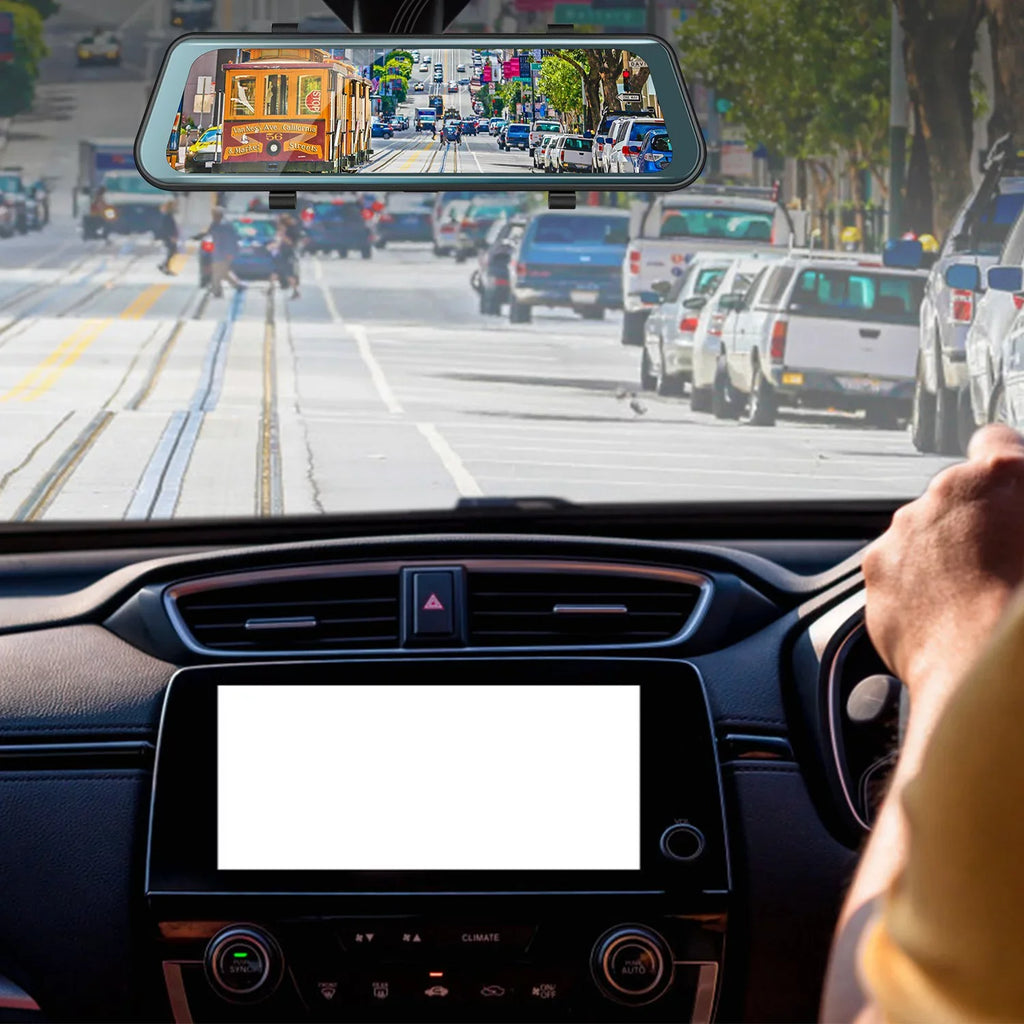 iNova FHD 1080P Car DVR Dash Camera 9.66In Vehicle Driving Recorder with G Sizeensor Parking Monitoring Sizeeamless Recording