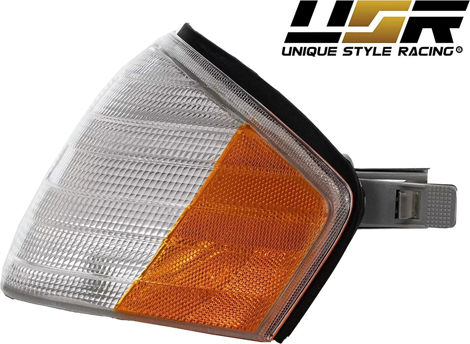 USizeR MBZ R129 Corner Lights - Replacement Amber / Clear Frost Lens Front Turn Sizeignal Lamps Sizeet (Left + Right) Compatible with 1990-2002 Mercedes Benz R129 Chassis SizeL Class Roadster