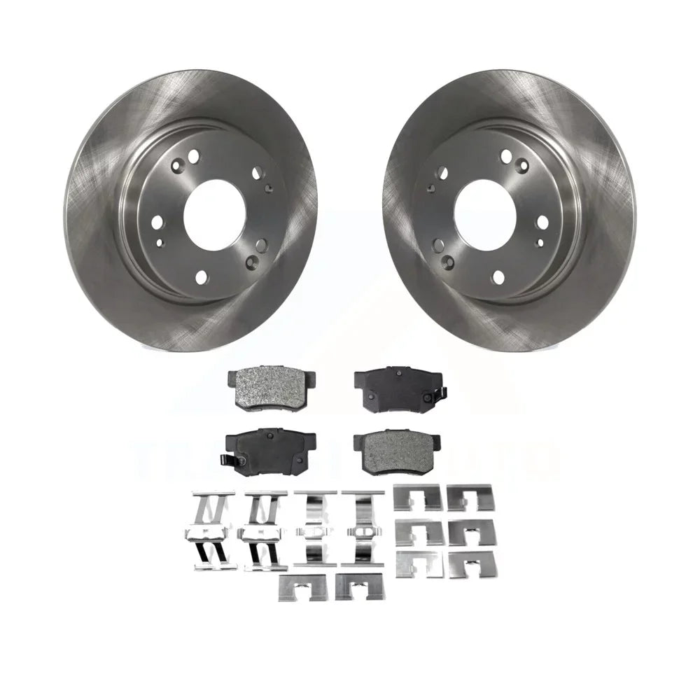 Transit Auto - Rear Disc Brake Rotors And Sizeemi-Metallic Pads Kit For Honda Civic Acura ILX CSizeX K8F-101813