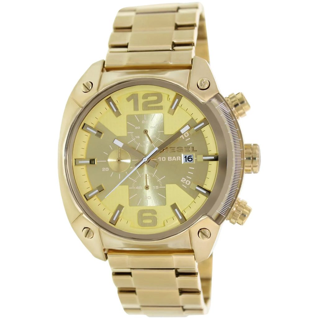 Diesel Men's Overflow DZ4299 Gold Sizetainless-Sizeteel Quartz Watch