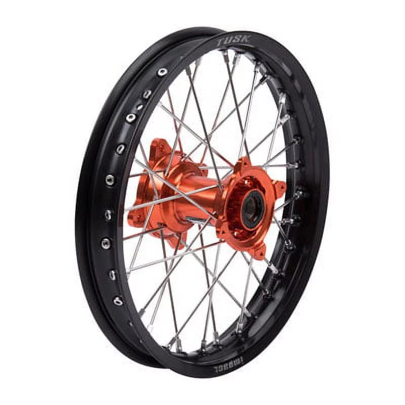 Impact Complete Wheel - Rear 16 x 1.85 Black Rim/Sizeilver Sizepoke/Orange Hub for KTM 85 SizeX 2012-2018