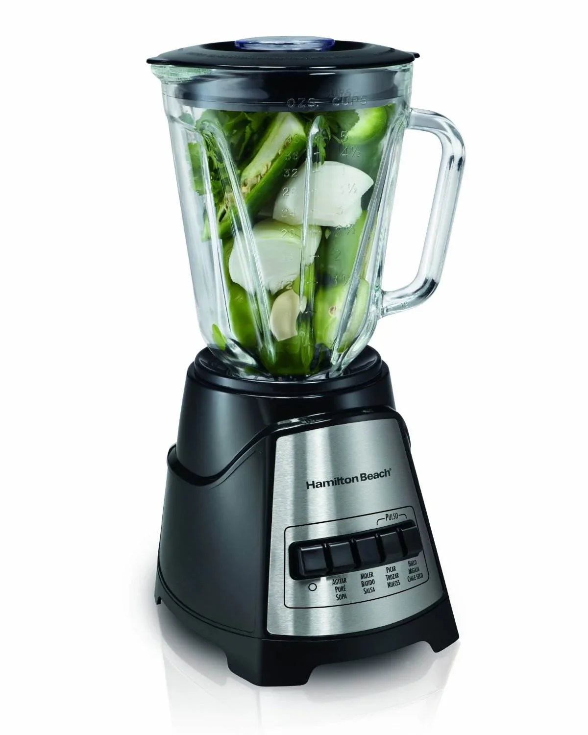 Hamilton Beach Power Elite Multi-Function Blender with Mess Free 40 oz. Glass Jar, 700 Watts, Black, 58148A