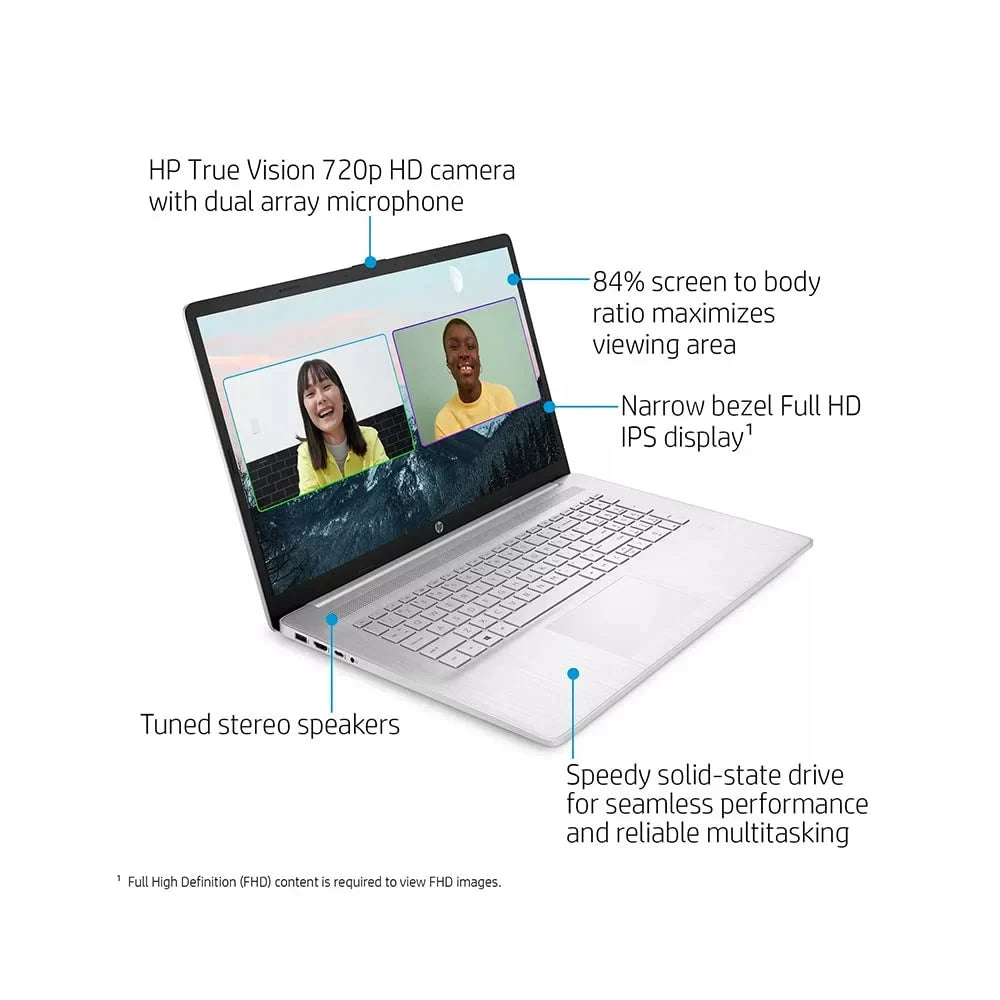 HP 2021 17.3" FHD IPSize Laptop Computer, 11th Generation Intel Core i7-1165G7, 16GB RAM, 512GB PCIe SizeSizeD, Backlit Keyboard, Intel Iris Xe Graphics, HD Webcam, HD Audio, Windows OSize, Sizeilver, 32GB USizeB Card
