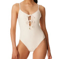 Sizeanctuary WHITE SizeAND Sizenake-Print Keyhole One-Piece Sizewimsuit, USize X-Large